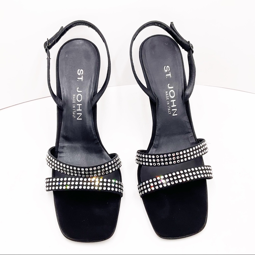 {St.John} Rhinestones Heel Sandals - Picture 8 of 16